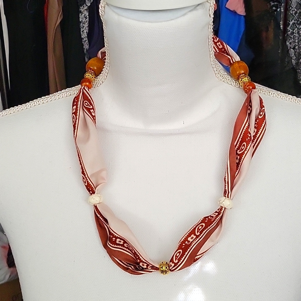 Scarf Neclace Hand Designed